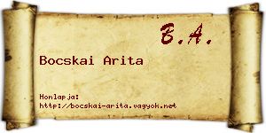 Bocskai Arita névjegykártya